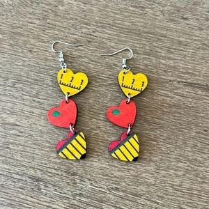 NEW! Wooden teacher earrings!‎